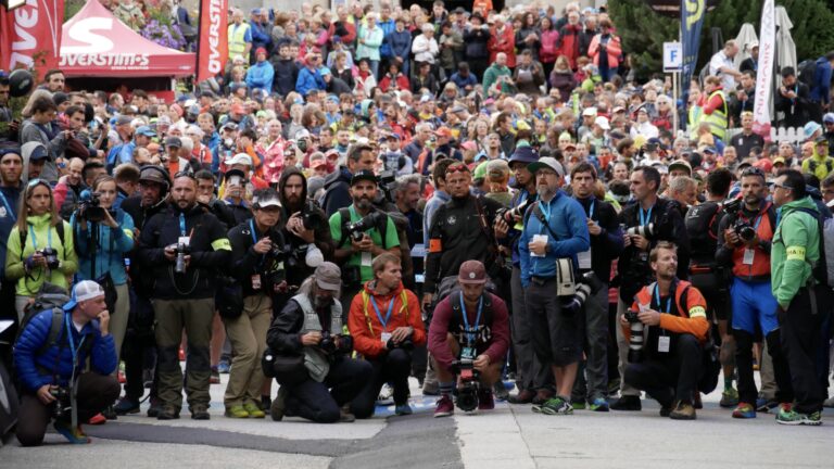 Photographes au départ de l’UTMB 2017