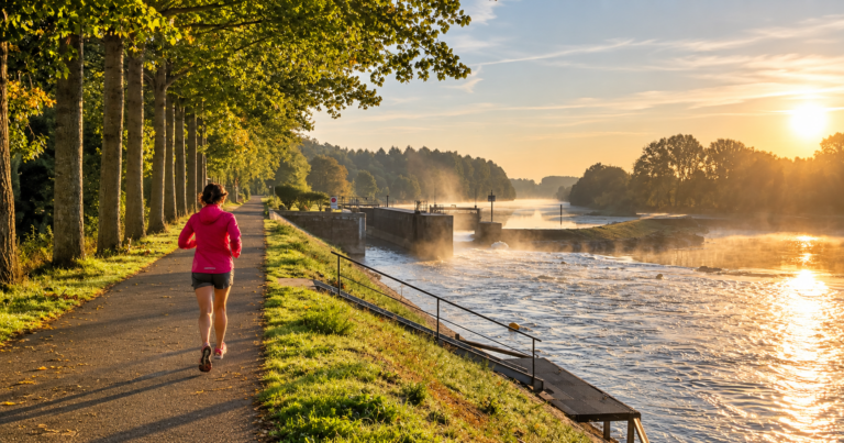 Coureuse à l'entraînement pour préparer son allure semi-marathon